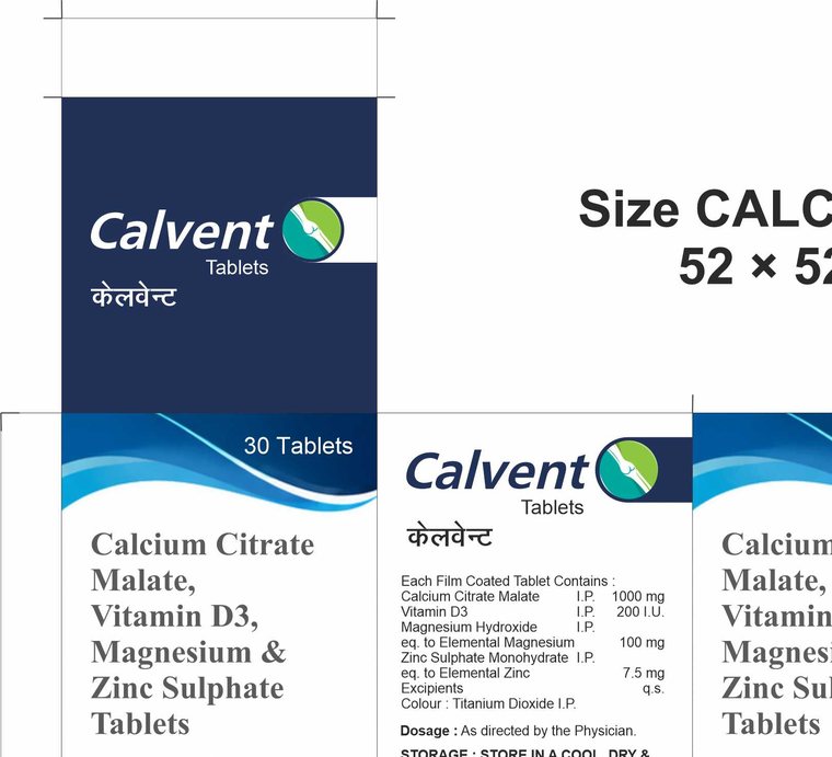 CALVENT tablets carton